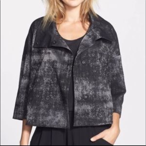 Eileen Fisher Grandeur Abstract Jacquard Jacket L